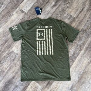 NWT! Under Armour Army Green Freedom Collection T-Shirt